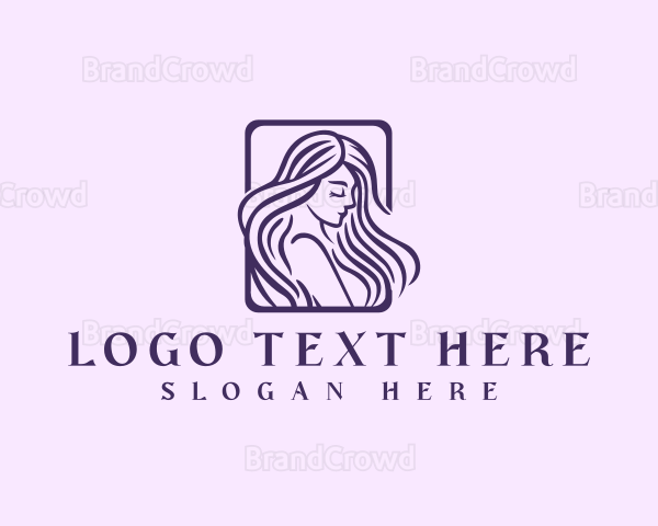 Lady Cosmetic Hairstyle Logo