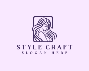 Lady Cosmetic Hairstyle logo design