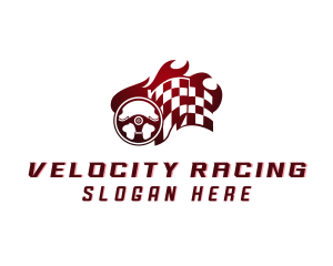 Racing Driver Flag logo design