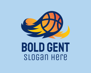 Flaming Basketball Comet  logo design