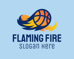 Flaming - Flaming Basketball Comet logo design
