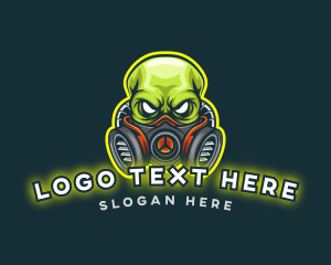 Toxic - Gas Mask Gaming logo design