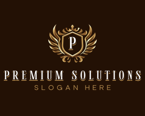 Premium Crown Wings logo design