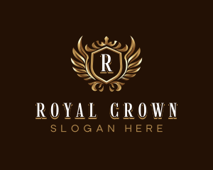 Premium Crown Wings logo design