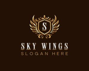 Premium Crown Wings logo design