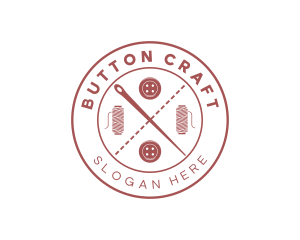 Buttons - Sewing Needle Buttons logo design