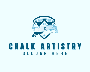 Pressure Washer Housekeeping logo design