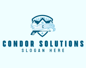 Pressure Washer Housekeeping logo design