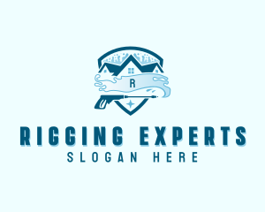 Pressure Washer Housekeeping logo design