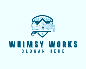 Pressure Washer Housekeeping logo design