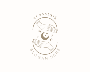 Mystical Moon Hand Logo