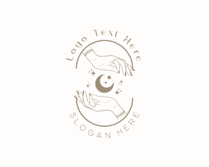 Mystical Moon Hand Logo