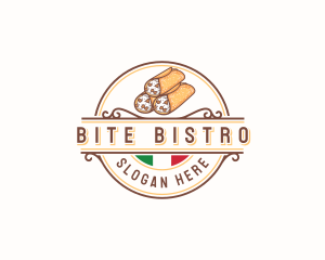 Italian Cannoli Dessert logo design