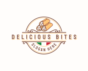 Cannoli Italy Dessert logo design