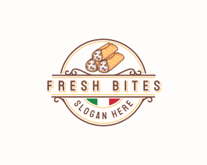 Cannoli Italy Dessert logo design