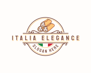 Italy - Italian Cannoli Dessert logo design