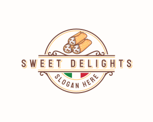 Cannoli - Cannoli Italy Dessert logo design