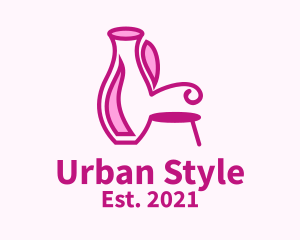 Furniture Design - Pink Vase Chair logo design