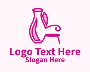 Pink Vase Chair Logo