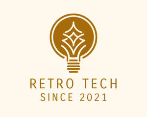 Retro Incandescent Bulb  logo design