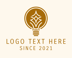 Orange - Retro Incandescent Bulb logo design
