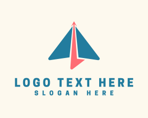 Tourist - Arrow Paper Plane logo design