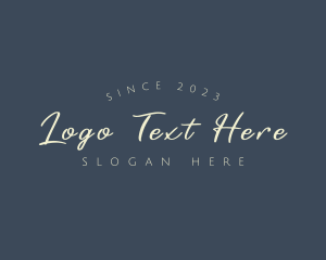 Event - Minimalist Script Business logo design