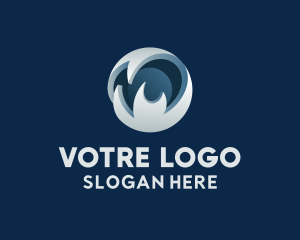 3D Globe Logistics Logo