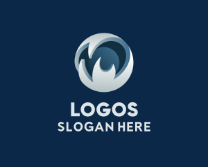 Planet - 3D Globe Logistics logo design