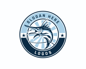 Navy - Fisherman Hook Seafood logo design