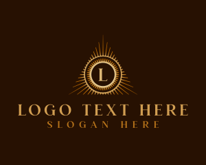 Sun Rays - Upscale Luxury Pyramid logo design