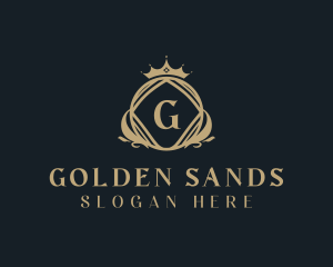 Golden Royal Crown logo design