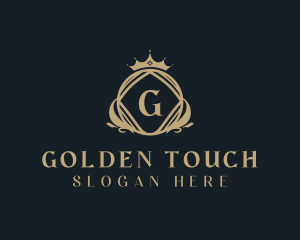 Golden Royal Crown logo design