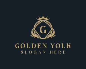 Golden Royal Crown logo design