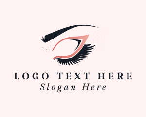 Glam - Eyeshadow Makeup Eyelash Fashion logo design