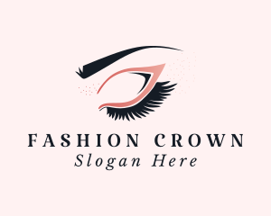 Eyeshadow Makeup Eyelash Fashion logo design