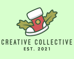 Holiday Christmas Sock logo design