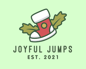 Holiday Christmas Sock logo design