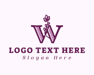 Purple - Purple Beauty Letter W logo design