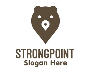 Bear Location Pin Logo