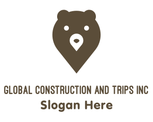 Bear - Bear Location Pin logo design