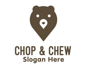 Bear - Bear Location Pin logo design