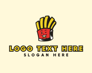 Fries - Smiling French Fries logo design