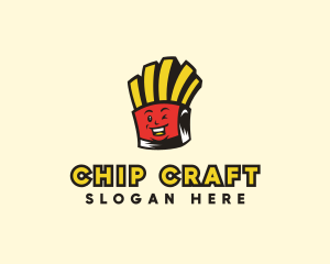 Smiling French Fries logo design