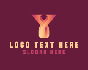 Letter Y - Gradient Architect Structure logo design