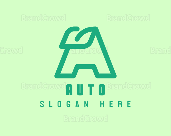 Simple Green Letter A Logo