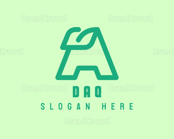 Simple Green Letter A Logo