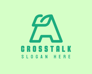 Digital - Simple Green Letter A logo design