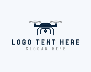 Quadcopter - Rotorcraft Aerial Drone logo design