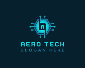 Hexagon Cyber Tech AI logo design